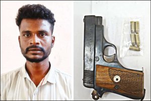 போலீசாரைத் துப்பாக்கி காட்டி மிரட்டிய ரவுடி அதிரடி கைது: நெல்லை அருகே பரபரப்பு!